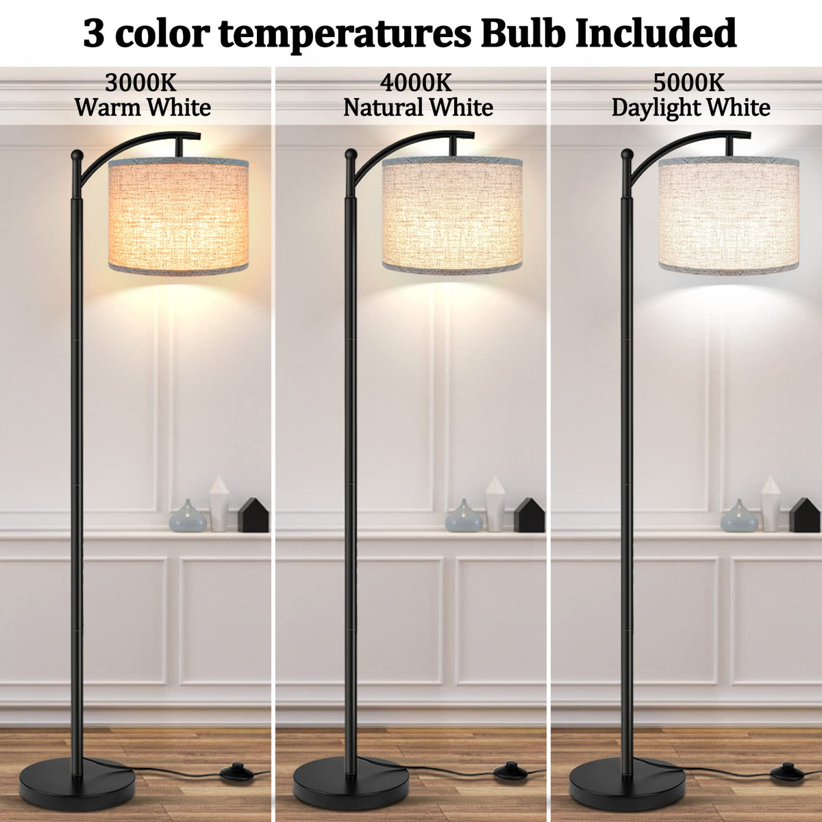 ROTTOGOON floor lamp offering three color temperatures for adaptable ambience