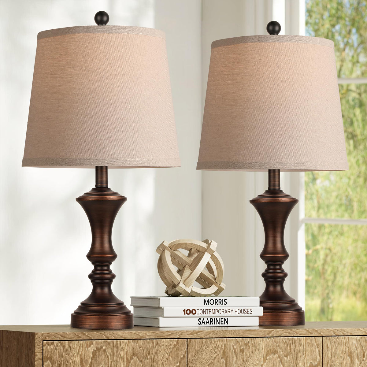 ROTTOGOON retro table lamp base for sturdy nightstand lighting