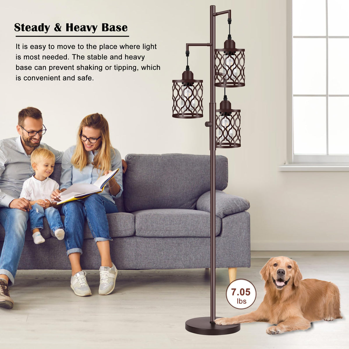 RottoGoon sturdy metal base provides stable support on floors.