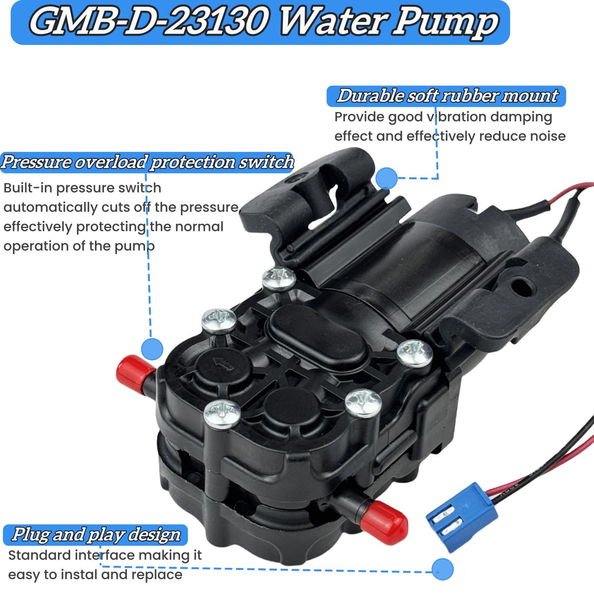 ROTWQ GMB-D-23130 self-priming up to 1.3 meters enables flexible installation