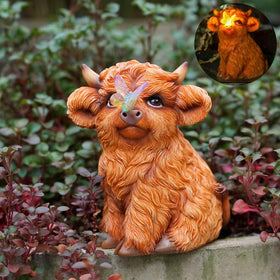 Roundot Highland Cow pathway-light guides evening strolls