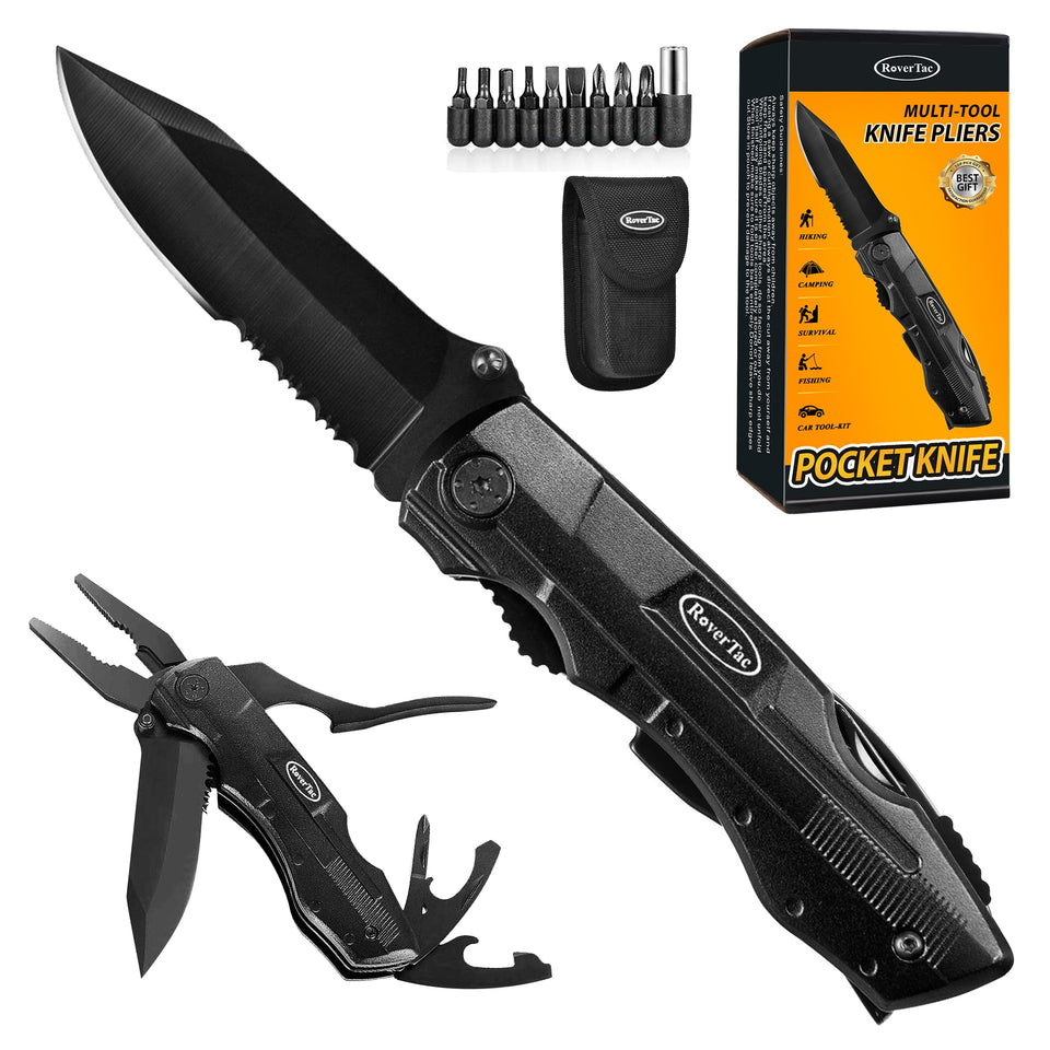 RoverTac pocket knife with pliers ready for field repairs and adjustments