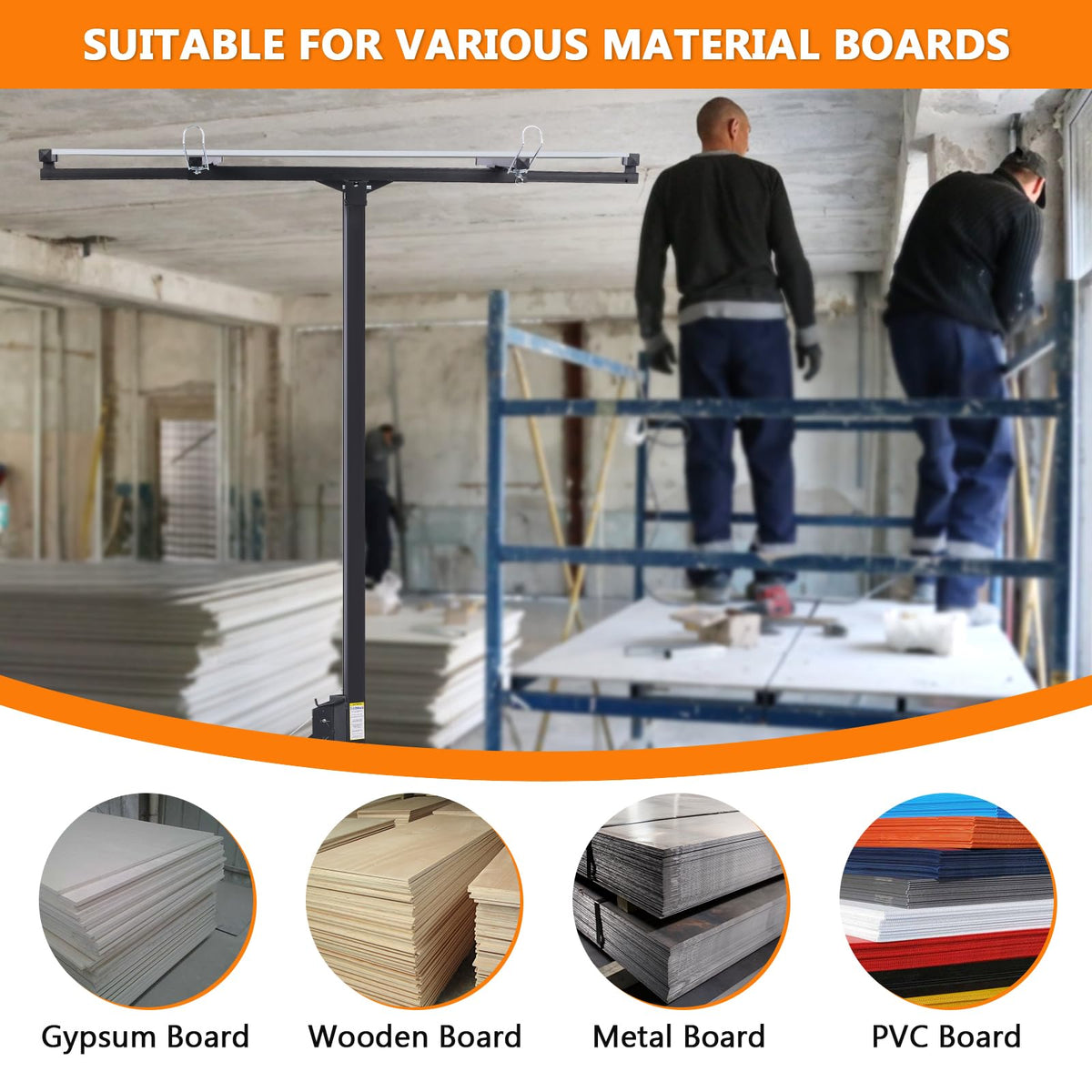 Rovibek Lift supports up to 150 lbs for panel handling.