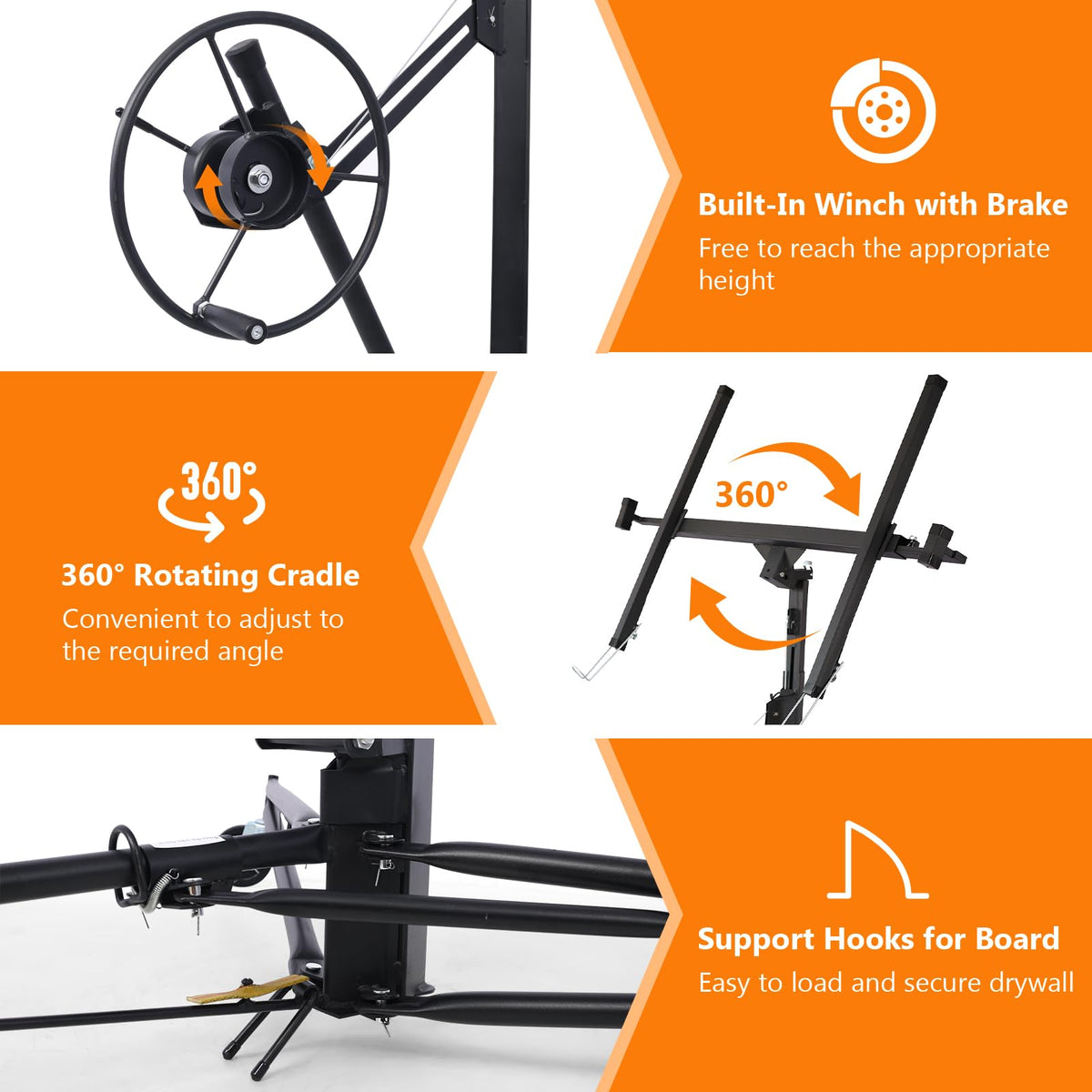 Rovibek Lift offers a stable tripod base for safe ceiling work.