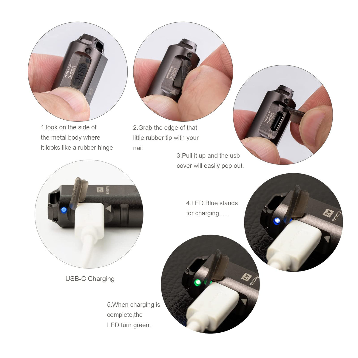 RovyVon A3 Gen 4 mini flashlight at 650 lumens for bright outdoor use