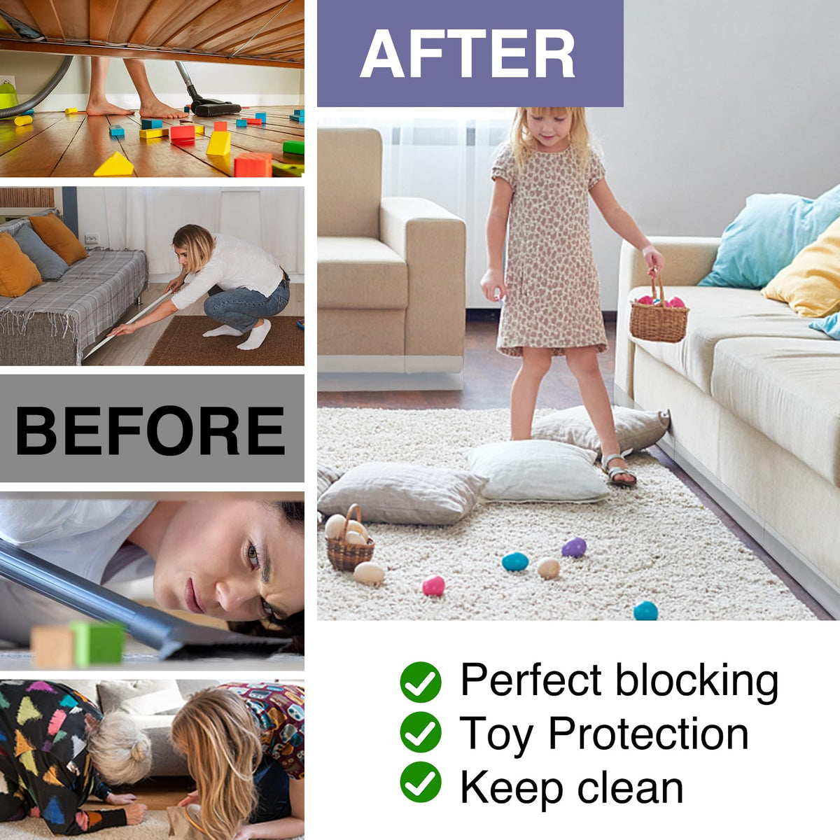 RowinsyDD clear material close-up highlights long-lasting, see-through design blending with floors.