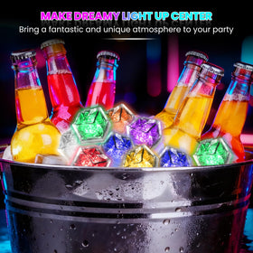 RowinsyDD glow cubes ideal for weddings, Christmas parties, and festive bars.
