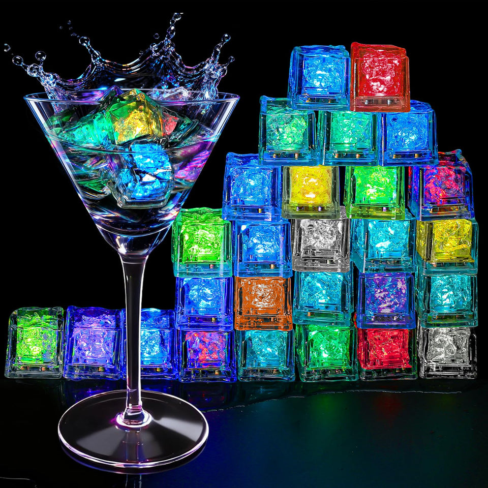 RowinsyDD light-up ice cubes glow in drinks to elevate party ambiance.