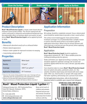 Roxil Wood Sealer Liquid drying time enables quicker project completion.