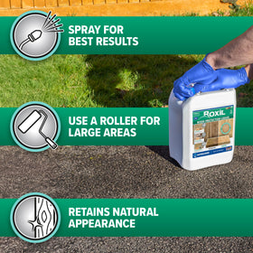 Roxil Wood Sealer Liquid wood grain preserves natural texture while sealing.