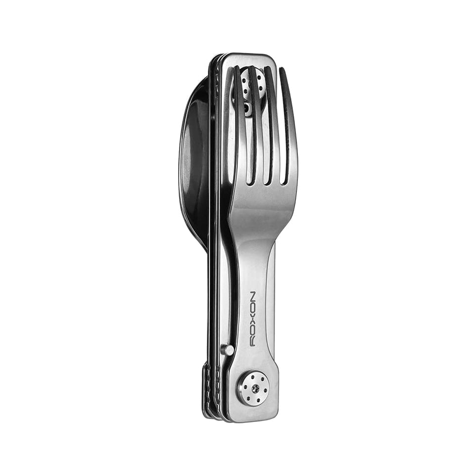 ROXON 3-in-1 knife-spoon-fork folded compact for hiking