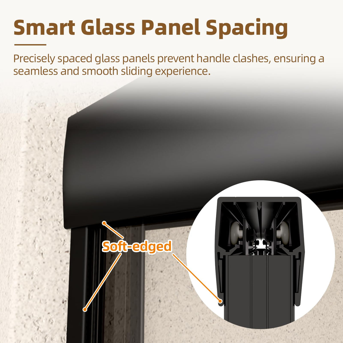 Royal Guard stationary panel with two towel bars for convenient storage