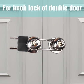 ROZEKEAN adjustable-sliding-bar fit image illustrating compatibility with French doors