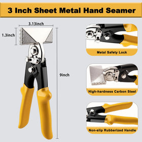 Rpeconu 3inch sheet metal seamer jaw for consistent folds in metal sheets.