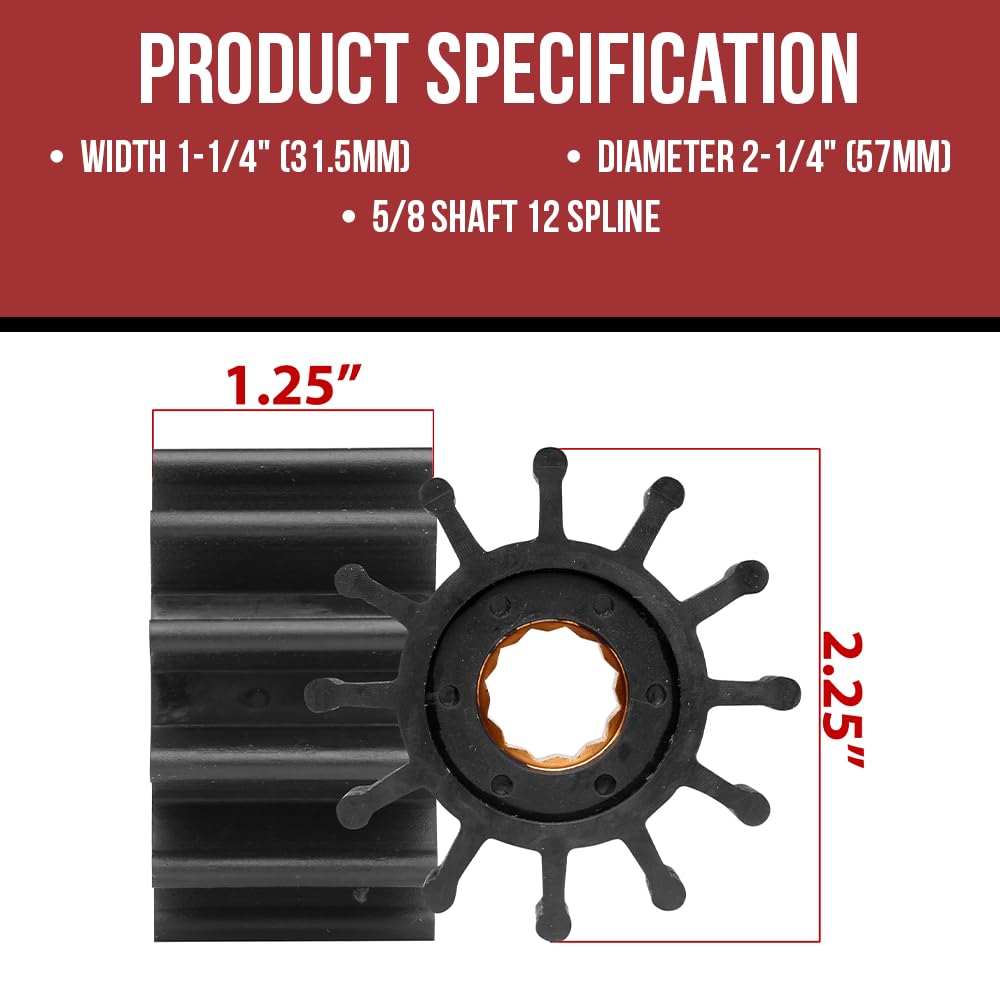 RPS water pump impeller packaging helps easy replacement with seals included