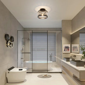 Rpzloila bedroom ceiling light adds a soft, sparkling ambiance.