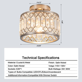 Rpzloila clear crystal shade enhances ambient light and luxury