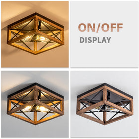 Rpzloila bedroom ceiling light with rustic elegance and soft glow