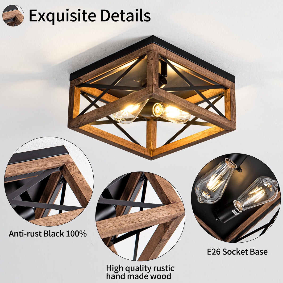 Rpzloila living room fixture featuring wood and metal contrast