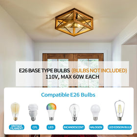 Rpzloila rustic ceiling light with piano finish for durable shine