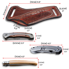 RRAYS pocket knife access sheath demonstrating quick-draw design for handy use.