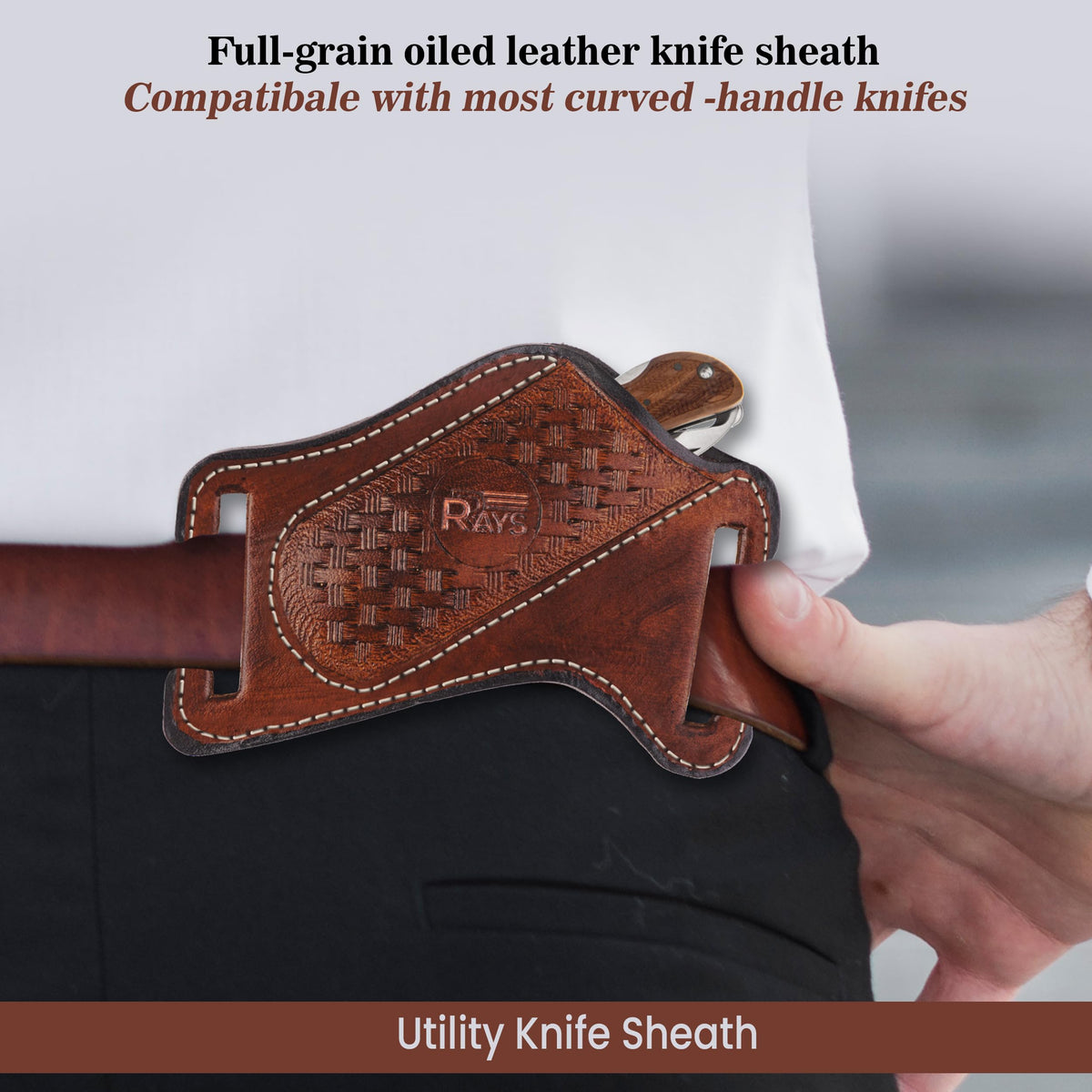 RRAYS close-up of top-stitching detail highlighting premium craftsmanship and long-lasting wear.