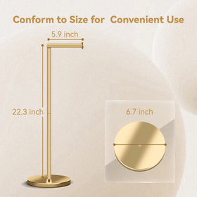 RRM stand shows 57 cm height for easy reach to standard rolls.