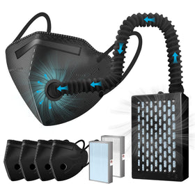 Rsenr electric wearable air purifier mask front view for all-day comfort