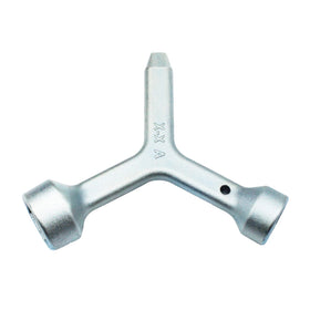 Rsoise curb box key fits pentagonal bolts for secure meter box access.