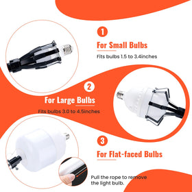 RSYEKU 8-finger cage grips various bulb shapes