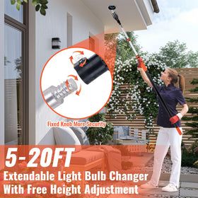 RSYEKU suction cup head securing bulbs without ladders