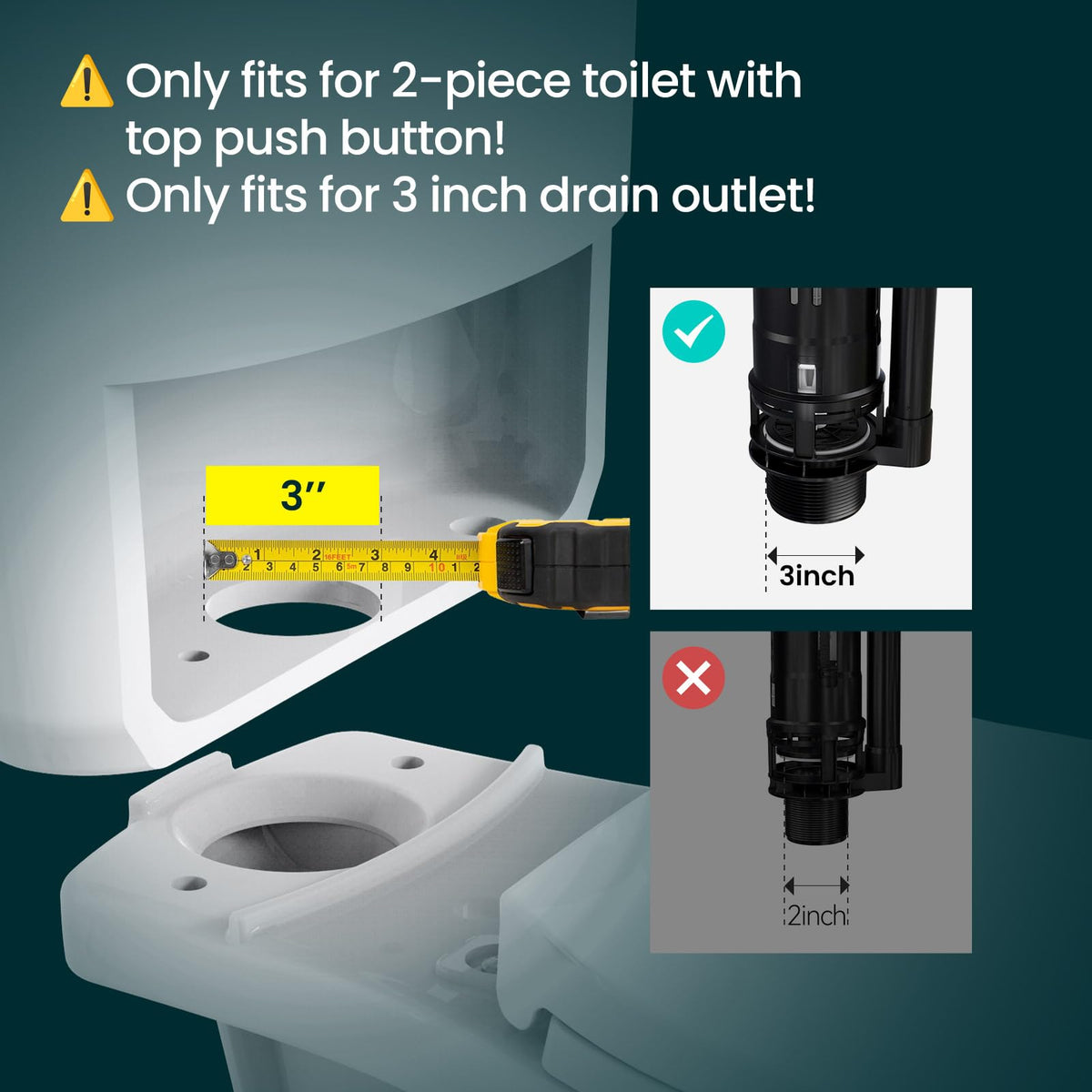 R&T adjustable overflow tube supports varied tank heights for flexible setup.