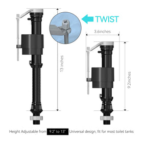 R&T A1320 with quick-lock nut enabling tool-free installation