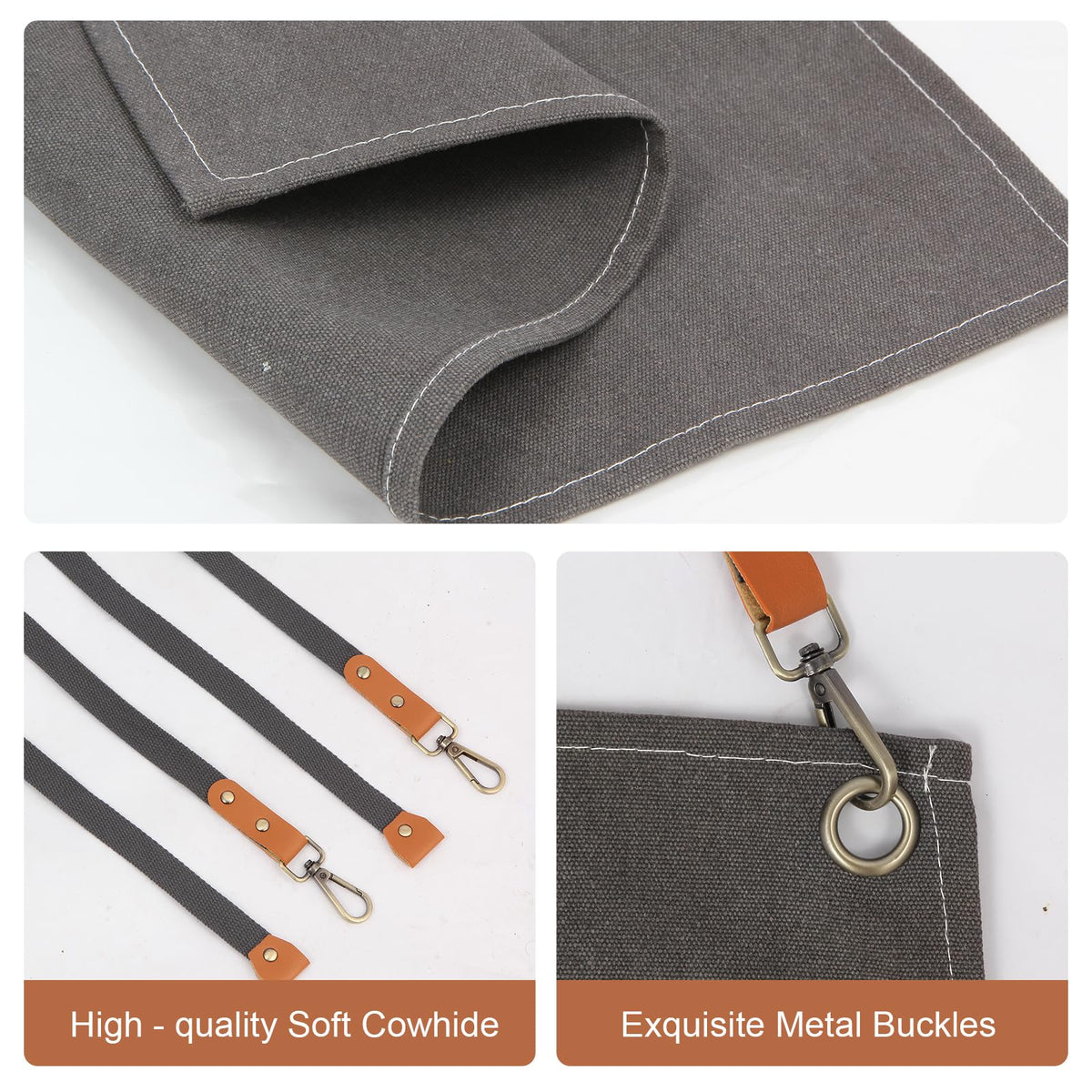 Rtcimoic apron full-coverage protection blocks chips, paint, and spills in busy environments.
