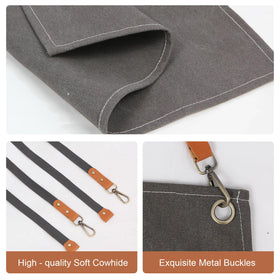 Rtcimoic apron full-coverage protection blocks chips, paint, and spills in busy environments.