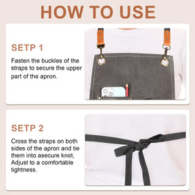 Rtcimoic apron easy-clean maintenance supports quick wipe-downs and long-lasting wear.
