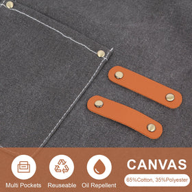 Rtcimoic apron water-resistant canvas simplifies daily cleanup after long shifts.