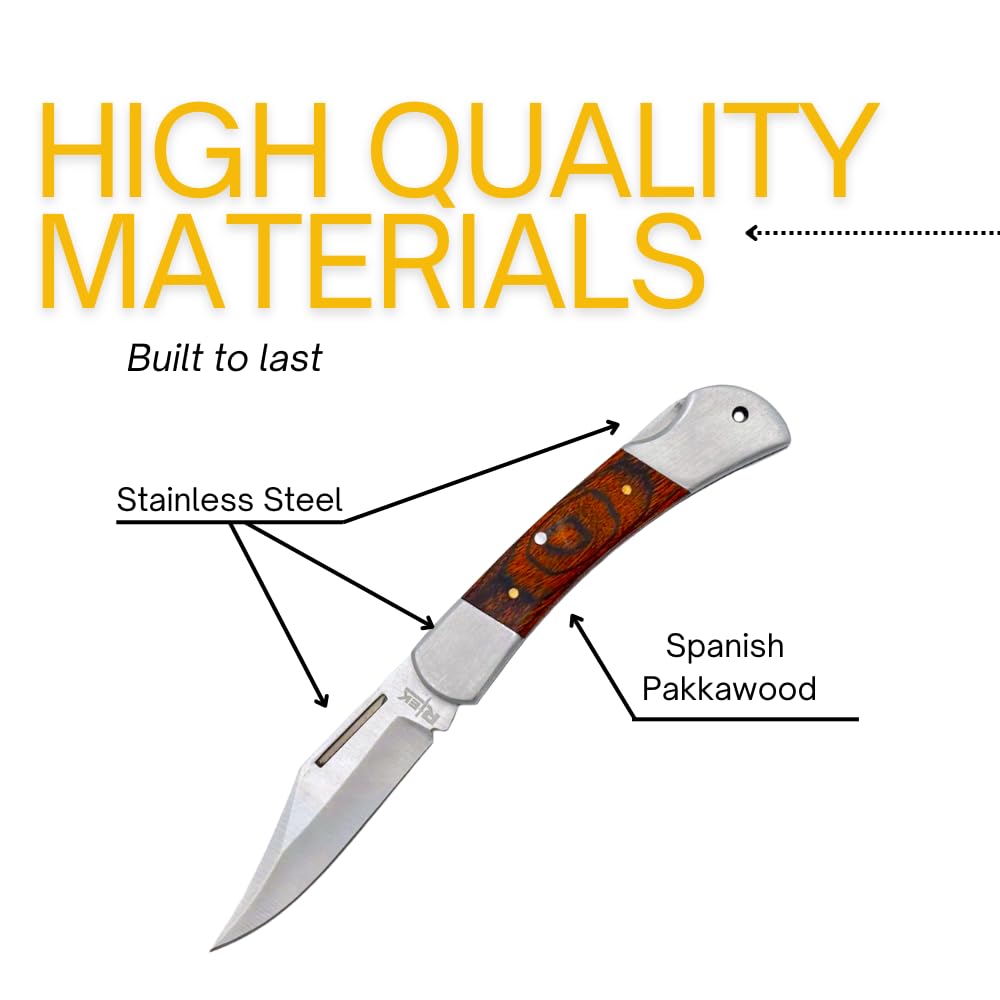 Rtek outdoor survival knife ideal for camping and prep tasks.