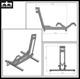 RTR BIKES Brutus supports heavy bikes up to 66 lbs for secure storage.