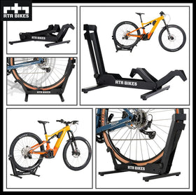 RTR BIKES Brutus universal-fit design holds 26 to 29 inch wheels for versatile storage.