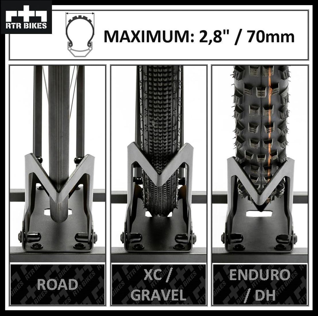 RTR BIKES Brutus durable textured powder-coat finish protects against rust and scratches.