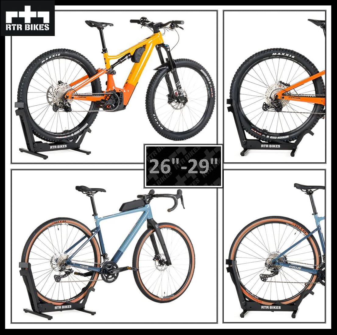RTR BIKES Brutus wheel-slot loading holds rear wheel securely without rim contact.