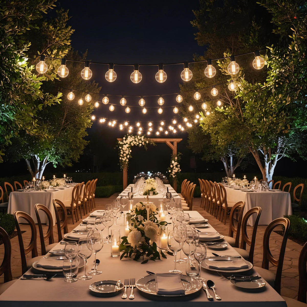 RTTY versatile lighting suitable for backyard gatherings and intimate evenings.