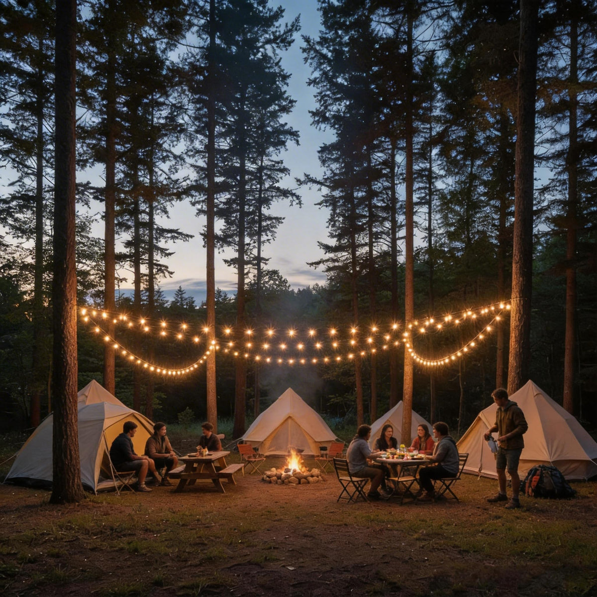 RTTY cafe and market outdoor lighting for inviting spaces