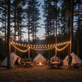 RTTY cafe and market outdoor lighting for inviting spaces