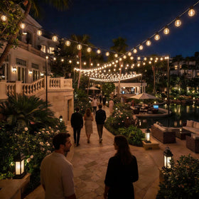RTTY dimmable patio lighting with standard dimmers