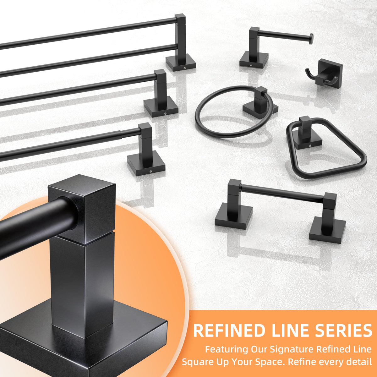 Ruacq stainless steel 304 towel ring highlights durable rust resistance.
