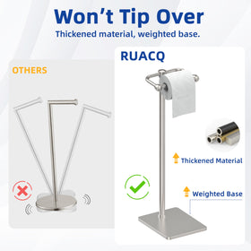 Ruacq non-slip base protects floors while staying steady in damp bathrooms.