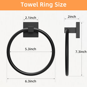 Ruacq versatile towel ring suitable for towels, washcloths, or kitchen cloths.
