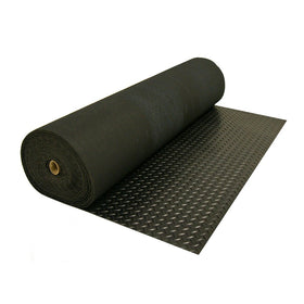 Installation tape option for Rubber-Cal Diamond-Plate floor mats shows easy setup.